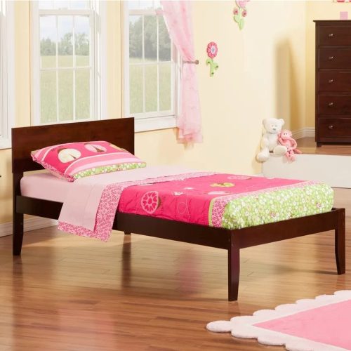 ANNIE - Minimalist Kids Bed In Dark Brown polish Finish