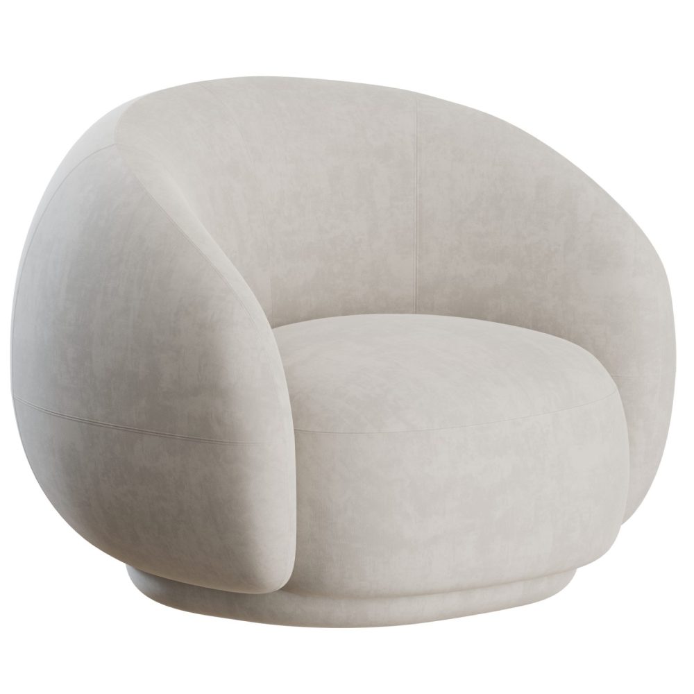 HAZEM - Modern Round Comfy Arm Chair