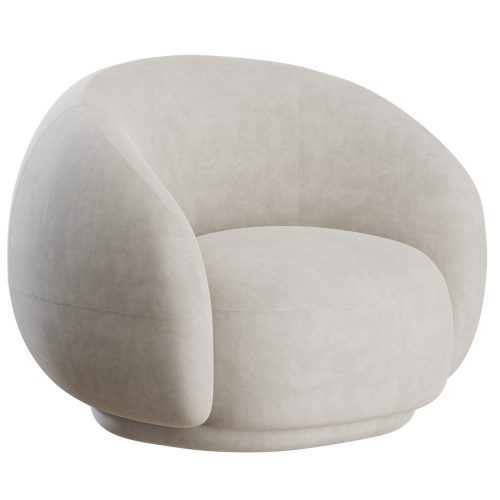 HAZEM - Modern Round Comfy Arm Chair