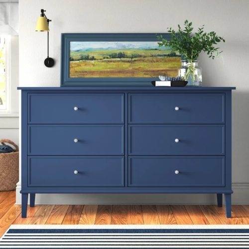 AZO - Classic Chest Of Six Drawers  Blue