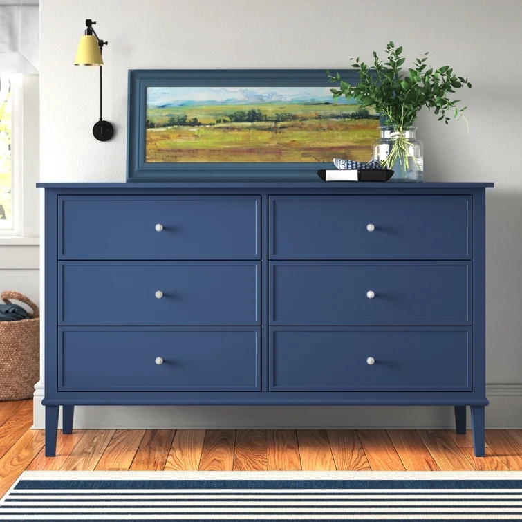 AZO - Classic Chest Of Six Drawers  Blue