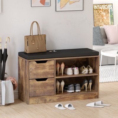 DINO - Two Drawer Two Shelves bench Shoe Rack