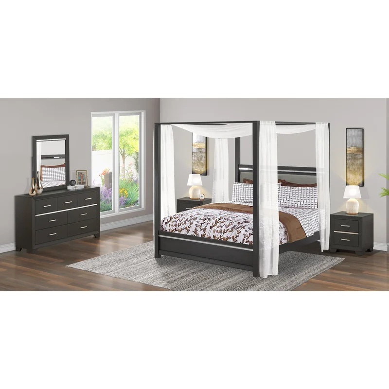MINKA - Canopy Style King Size Bedroom Set