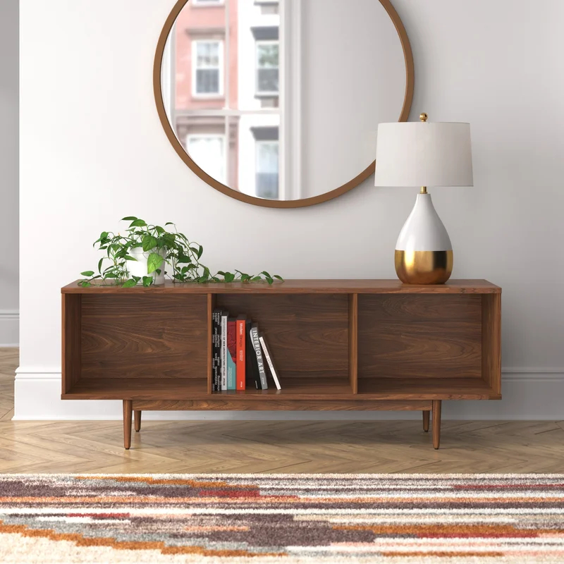 BELEN - Walnut Brown Storage Console Table