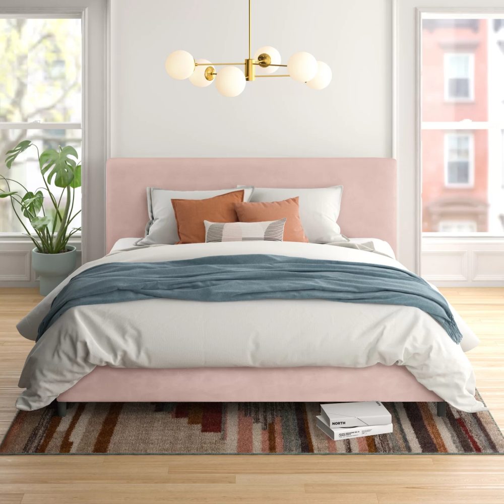 ACME - Low Profile Platform Bed Baby Pink