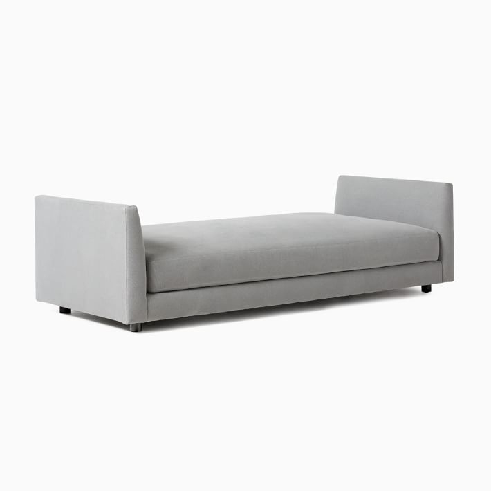 NEVE - Storm Grey Velvet Backless Daybed