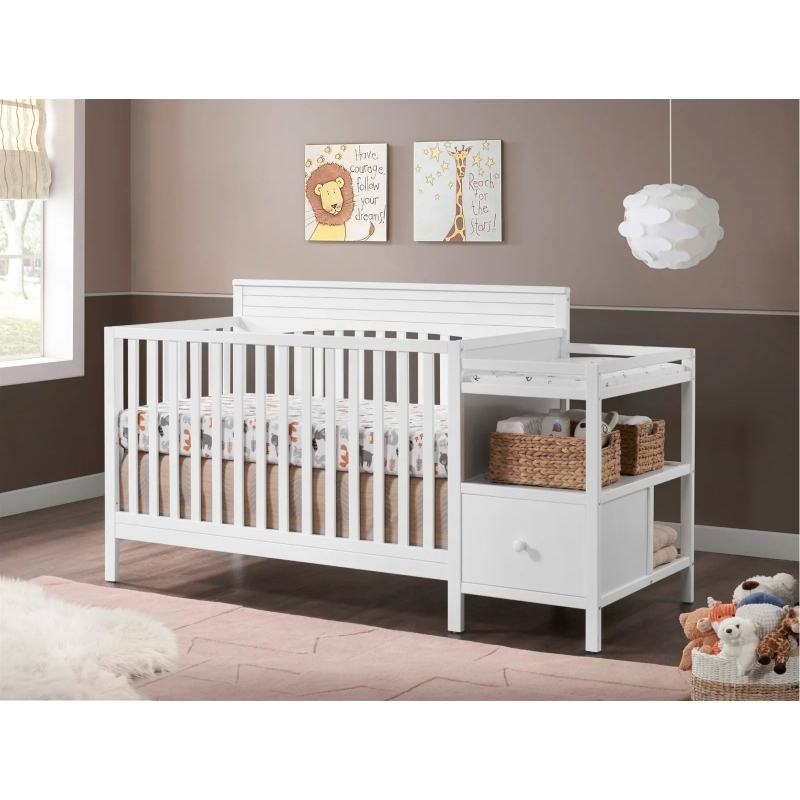 STYLKA - White Baby Crib With Changer