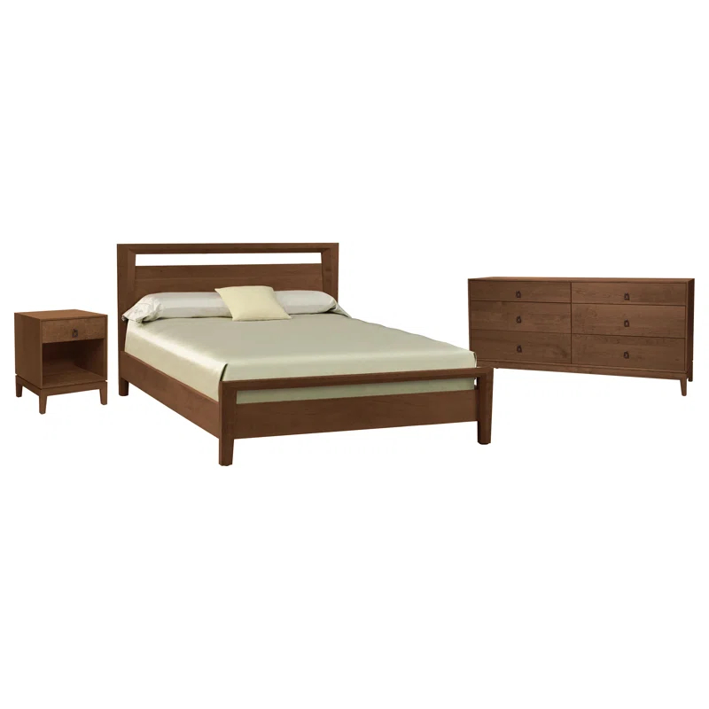 KARIN - Saddle Cherry Four Pieces Traditional Bedroom Set