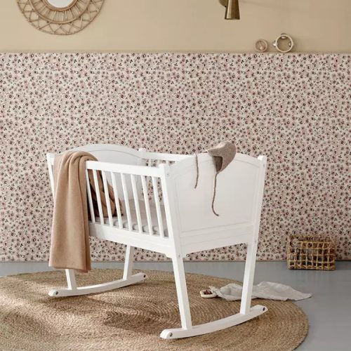 MALI - White Rocking Baby Crib