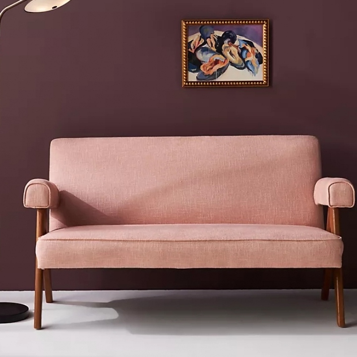 ENARA - Mist Pink Classic Two Seater Sofa