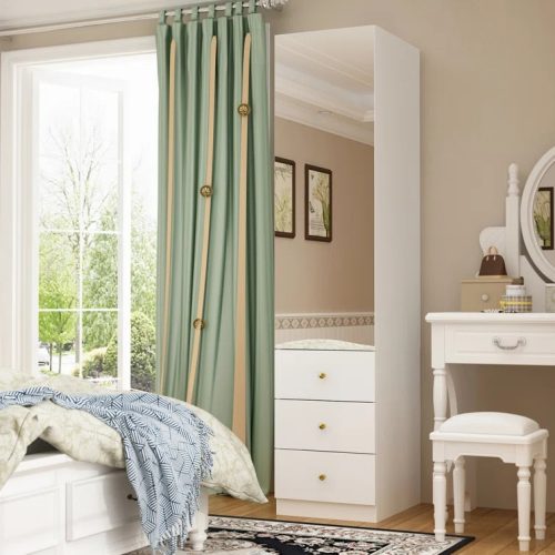 BLANCA - Single Door Wardrobe with Mirror