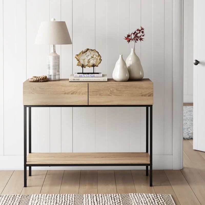 SIAMO - Oak Brown & Black Console Table