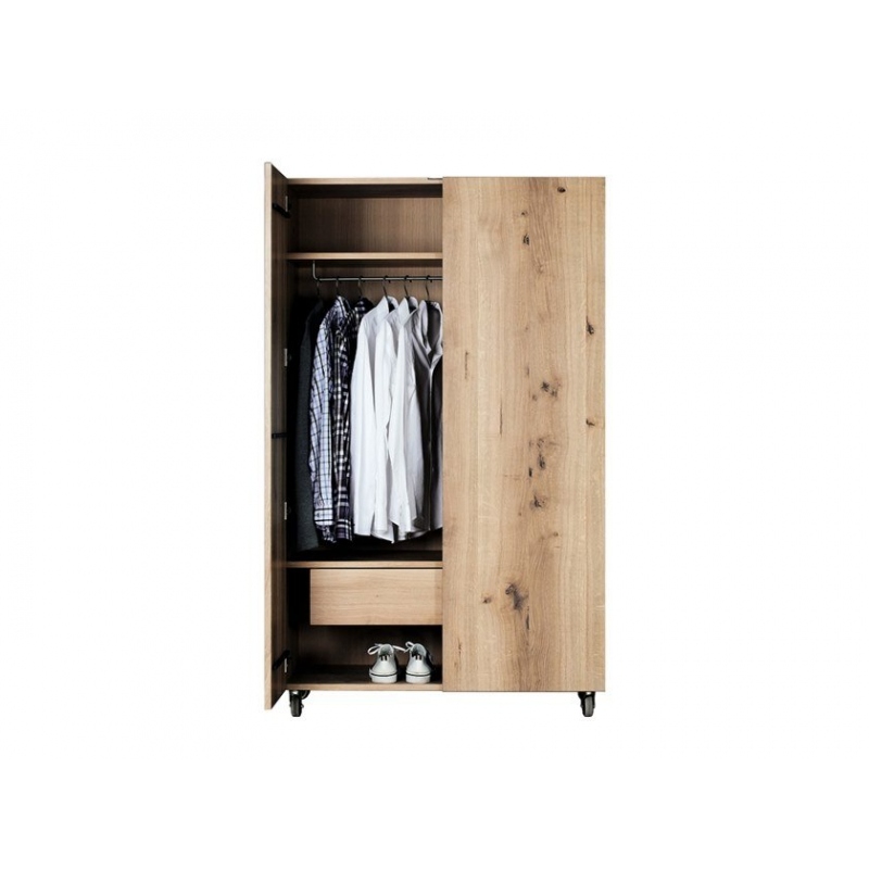 RUSTICO - Rustic Brown Double Door Wardrobe