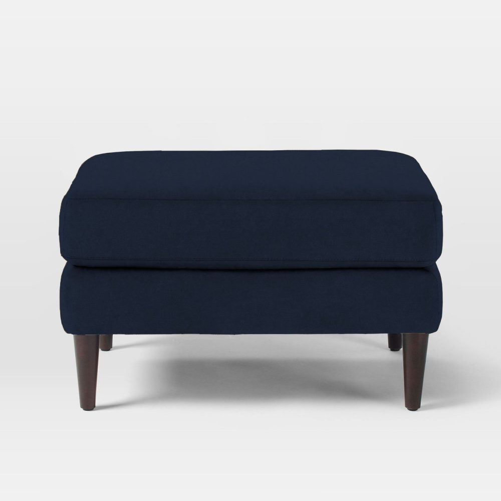 MAVA - Blue Cushioned Footrest Stool