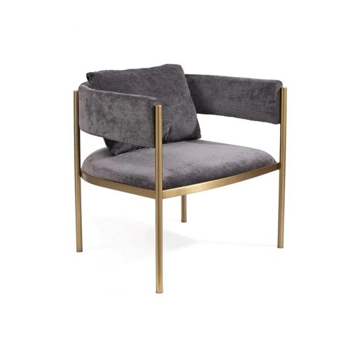 SHADOW - Golden Metallic Frame Lounge Chair