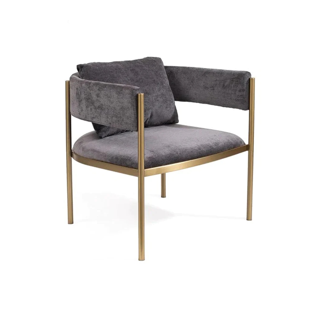 SHADOW - Golden Metallic Frame Lounge Chair