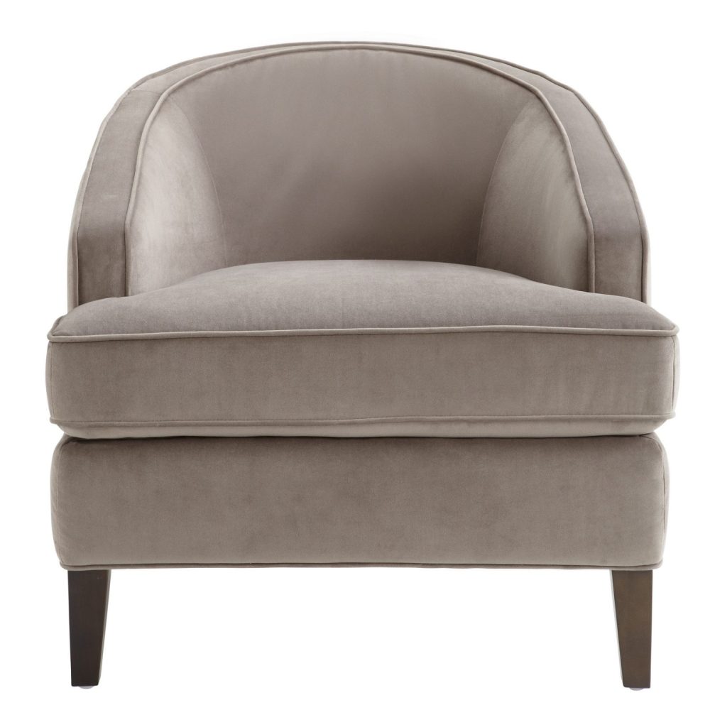 REZOBAR - Grey Round Back Lounge Chair