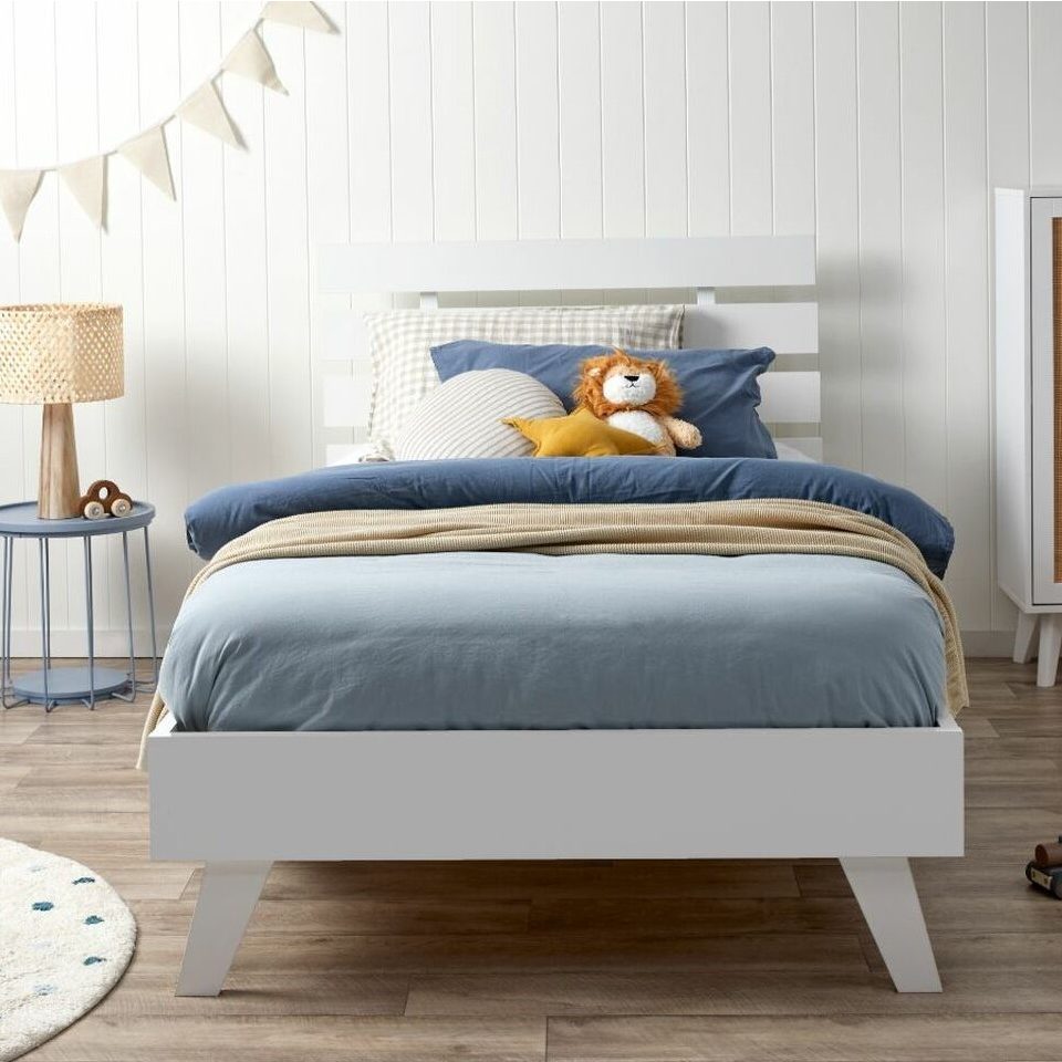 CRIANCA - Panel headboard Teen Single Bed in White