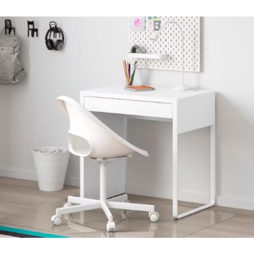 MARION - Single drawer Writing Table with Metallic Base