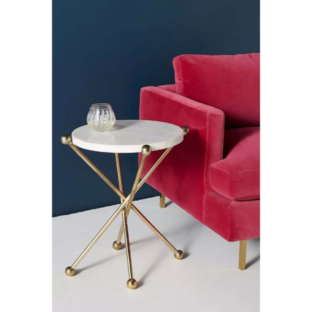PASHA - Metallic Crossed Legs End Table