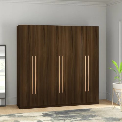 ANTONIA - Dark Brown Six-Door Wardrobe