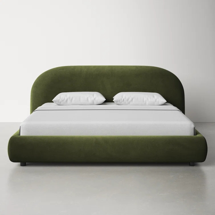 ALGE - Green King Size Bed with Extra Comfort Cushioning