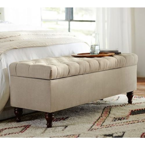 BAINI - Diamond Button Tufting Storage Bench