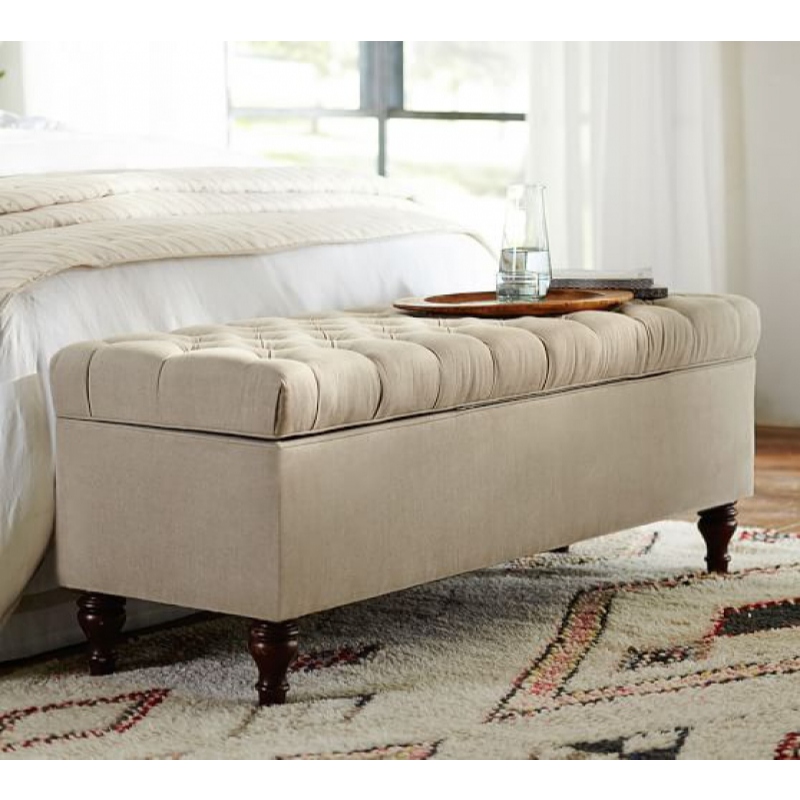 BAINI - Diamond Button Tufting Storage Bench