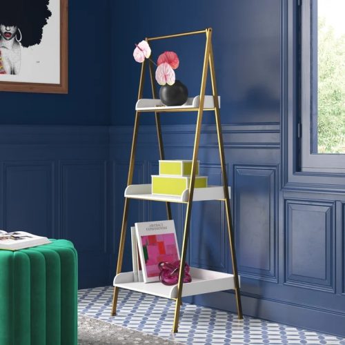 FLEA - Standing Bookshelf with Golden Frame