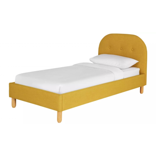 ICARUS - Yellow Platform Kids Bed with Tufted Headboard