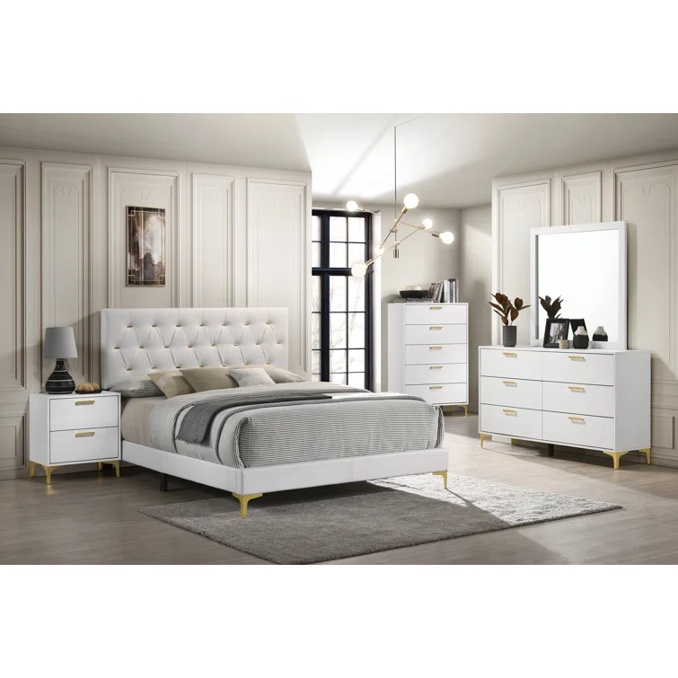 EMBED - White King Size Luxury Bedroom Set