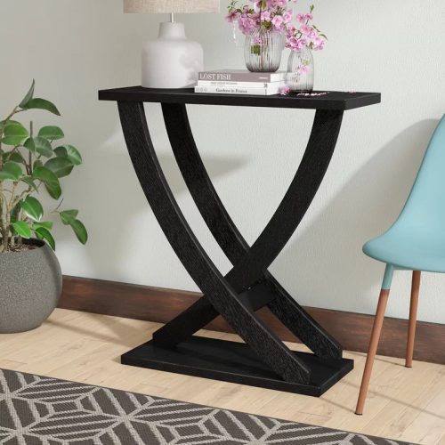 ZAIRE - Black Intersecting Legs Console Table