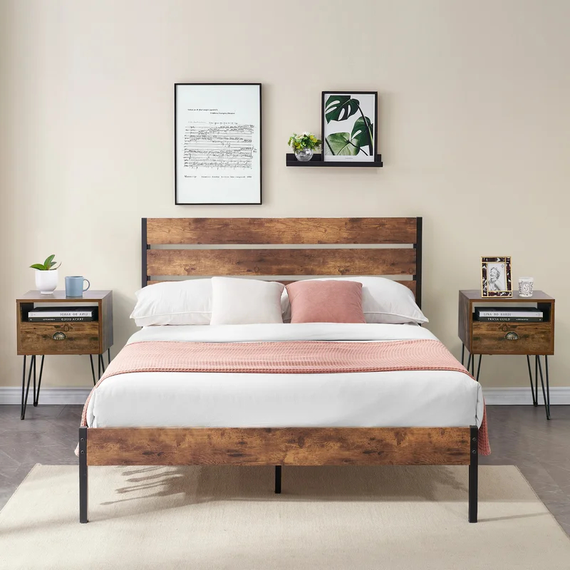 SAWYER - Brown & Black Three Pieces Bedroom Set
