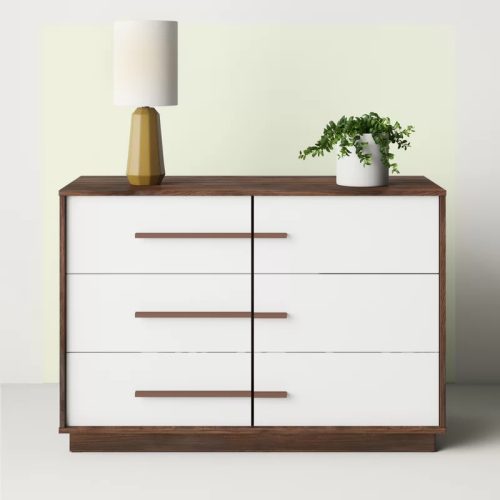KENAF - Dark brown & White Modern Chest of Drawer