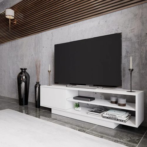 BERKAN - White Urban Style Media Display TV Stand