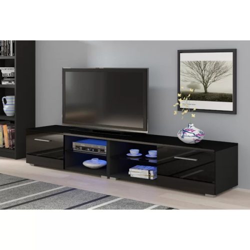 OCTUS - Black Gloss and Matt Finish TV Stand