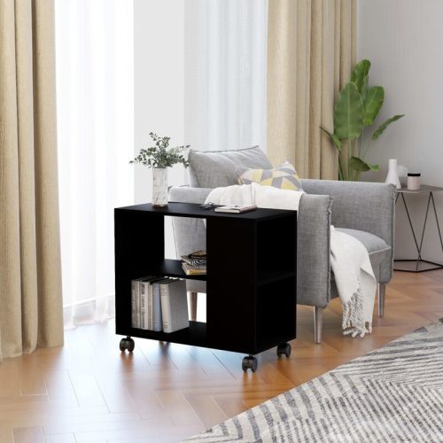 DOREL - Black Display Shelves Side Table