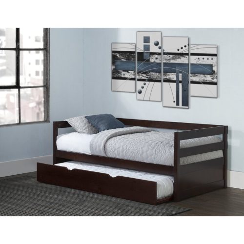 DORA - Plank Paneled Daybed With Trundle