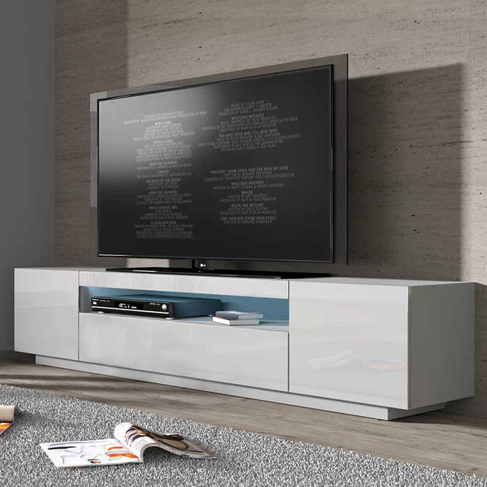 DOWRY - White Display and Storage TV Console
