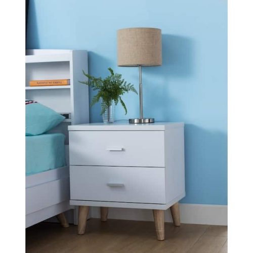 VOGE - White Twin Drawer Kids Nightstand