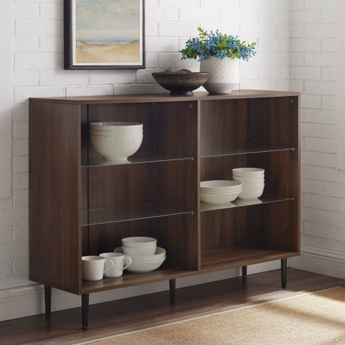 BICCHIERE - Glass shelves Storage Console Table