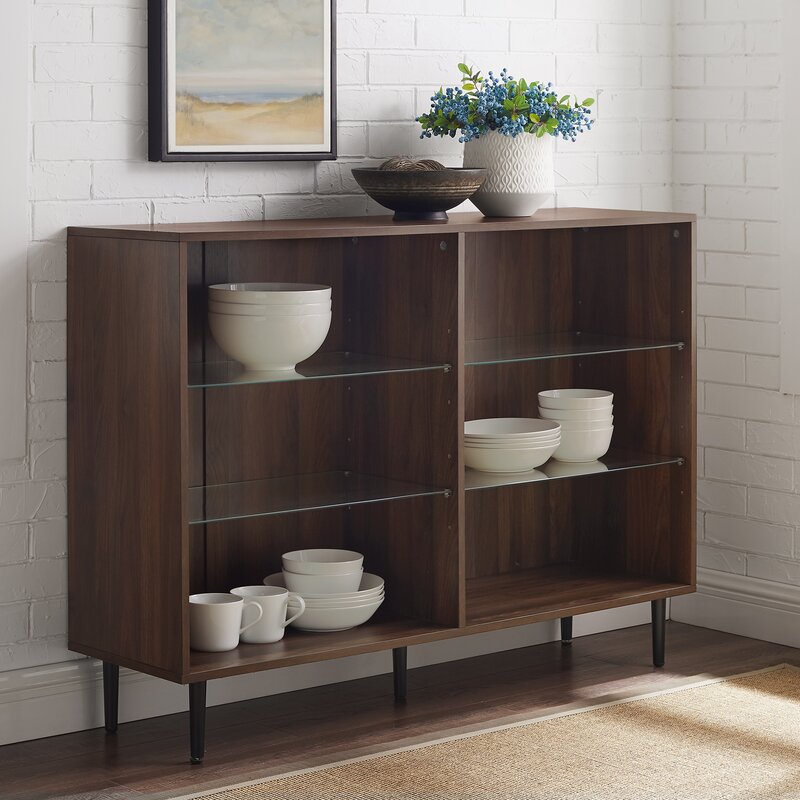 BICCHIERE - Glass shelves Storage Console Table
