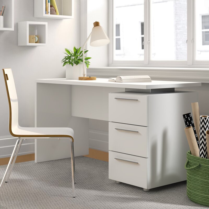 ALORA - White Contemporary Manager Table