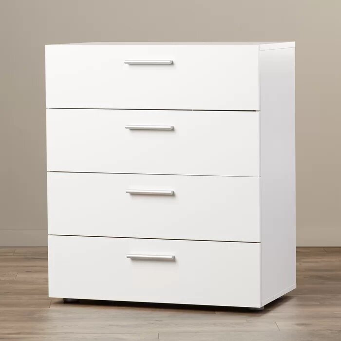 MESHBELL - Chest Of  Four Drawers White