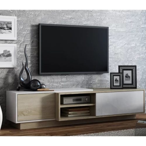 DECCER - White Cabinet TV Console