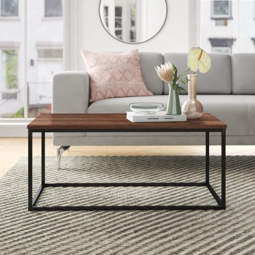 HULBERT - Black Metallic Frame Coffee Table