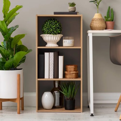 OKRA - Oak Brown Classic Bookshelf Stand