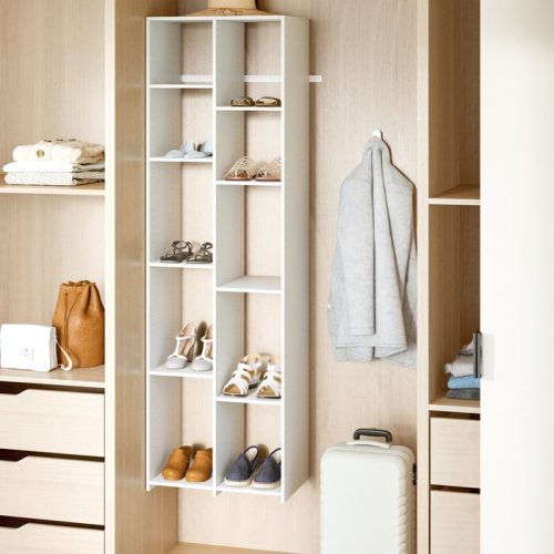 WINGO - Wall Mounted Shoe Rack White