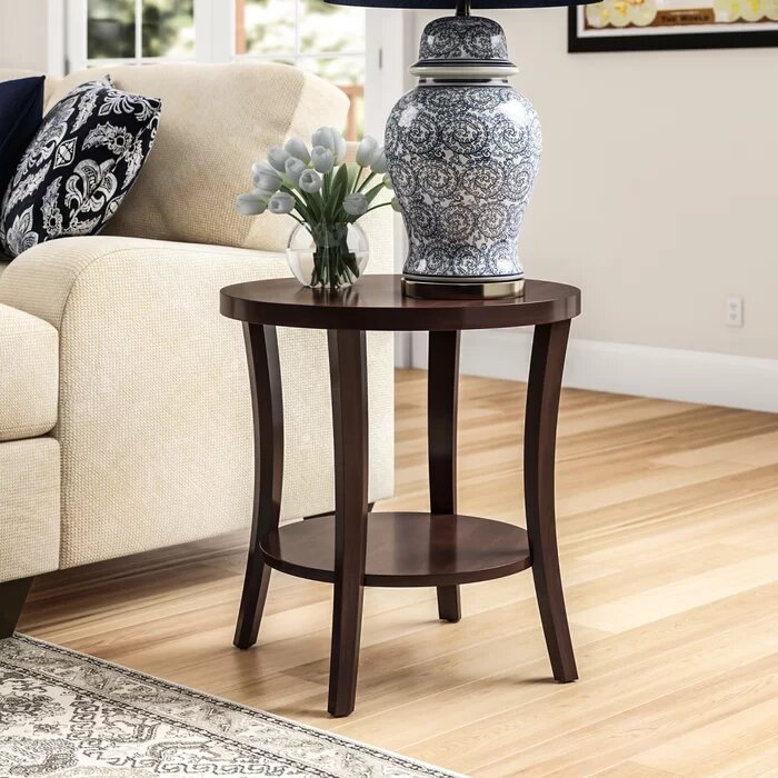 NEEAMI - Wooden Dark Brown Side Table