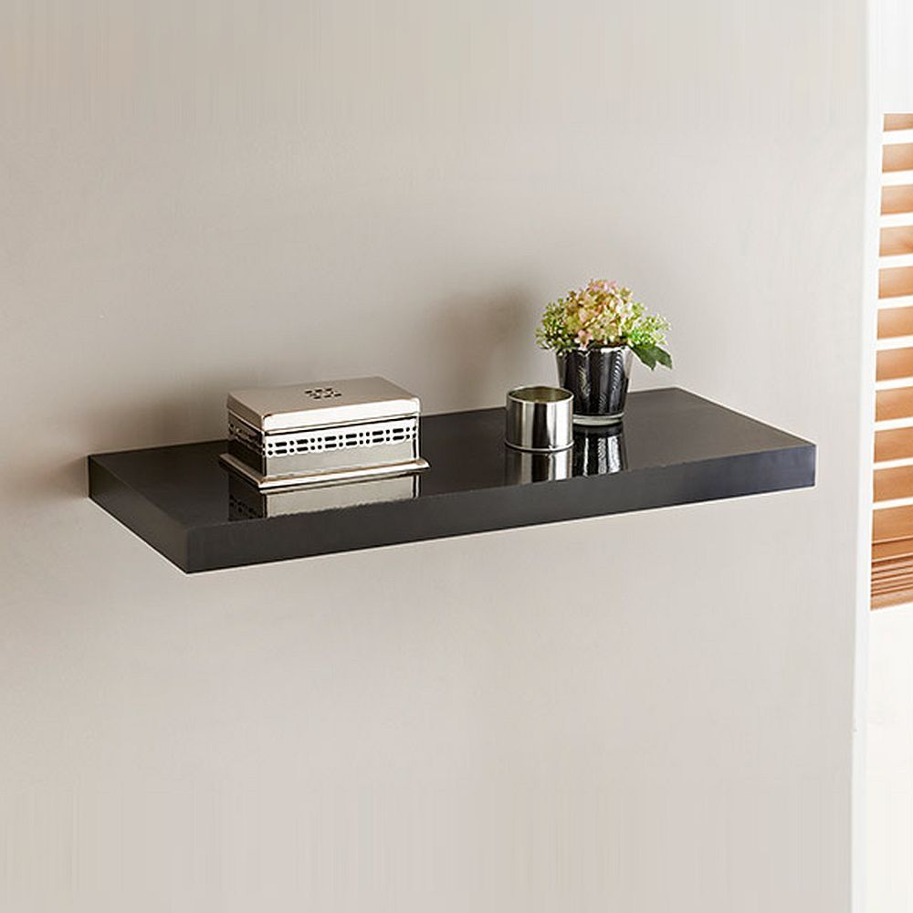 DIY Floating Wall Shelf - Black Double Thickness